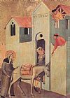 Pietro Paintings - Beata Umilta Transport Bricks to the Monastery by Pietro Lorenzetti